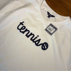 Ame & Lulu White Tennis Sweatshirt Small NWT